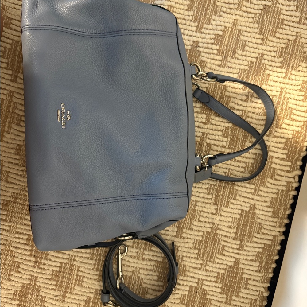 Coach Slate Blue Leather Shoulder Bag